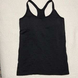 Lululemon Black Ribbed Racerback Tank Top